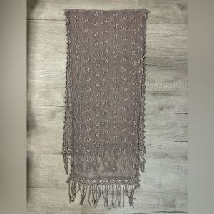 Gray Embellished Maxi Scarf for Casual Resort Wear